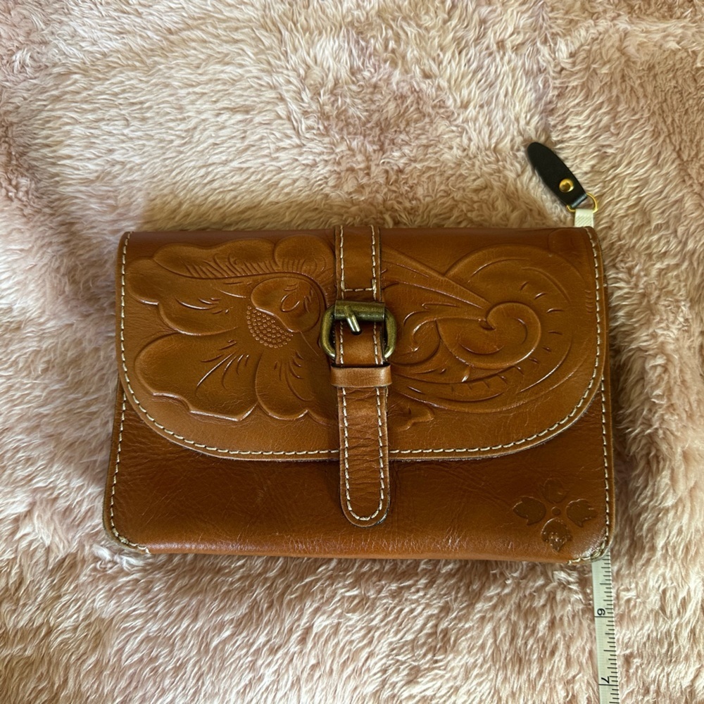 Patricia Nash “Torri” Crossbody Bag 👜 Cognac Leather — Missing Strap - Picture 13 of 15